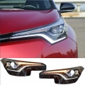 Μπροστινά Φανάρια Set Για Toyota C-HR 16+ DRL Full Led &amp; Led Signal With Motor Carner - Headlights - Xenon - Bulbs